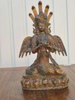 Beeld Naga Kanya – bronzen, verguld, polychroom, Nepal, 26