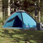 vidaXL Koepeltent 4-persoons waterdicht blauw, Caravans en Kamperen, Verzenden, Nieuw, Tot en met 2