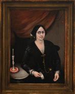 María del Pilar Escribano y Paul (XIX) - Self-portrait and, Antiek en Kunst
