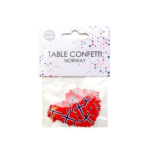 Tafelconfetti Noorse Vlag(150st), Hobby en Vrije tijd, Feestartikelen, Nieuw, Ophalen of Verzenden