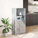 vidaXL Keukenkast 57x41,5x131,5 cm bewerkt hout betongrijs, Huis en Inrichting, Keuken | Keukenelementen, Verzenden, Nieuw, Grijs