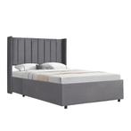 Gestoffeerd bed Savona - 200 x 140 cm - Donkergrijs - Incl., Verzenden, Nieuw