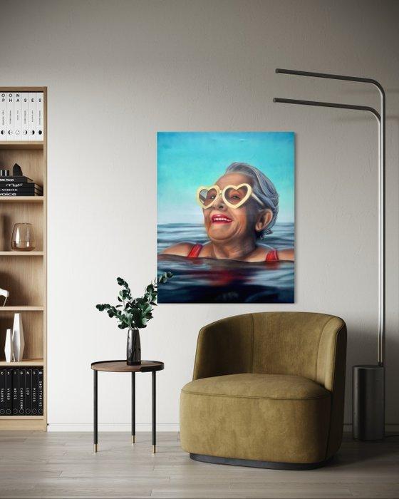 Hiones (XX-XXI) - Time Smiles (U.V. Effects), Antiek en Kunst, Kunst | Schilderijen | Modern