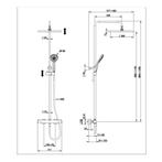 Opbouw Regendouche Salenzi Giro Thermostatisch 30cm en 3, Doe-het-zelf en Verbouw, Sanitair, Ophalen of Verzenden, Nieuw