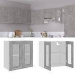vidaXL Hangkast 60x31x60 cm spaanplaat betongrijs, Huis en Inrichting, Keuken | Keukenelementen, Nieuw, Verzenden
