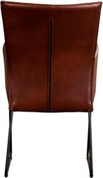 Cognac leren industriële eetkamerstoel - Granada leer Cognac, Huis en Inrichting, Stoelen, Overige kleuren, Nieuw, Leer, Ophalen of Verzenden
