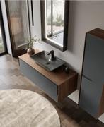 Badmeubel Craft luxe antraciet 120cm incl Ledspiegel, Ophalen, Nieuw