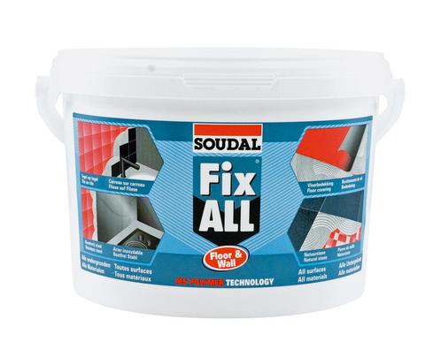 Soudal fix all floor wall 4 kg, wit, emmer, Doe-het-zelf en Verbouw, Overige Doe-het-zelf en Verbouw, Nieuw, Verzenden