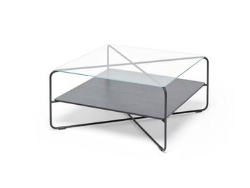 Fést Marabou | Salontafel | Glazen blad | Massief houten beschikbaar voor biedingen