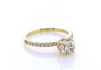 Ring - 14 karaat Geel goud - 1.30ct. tw. Diamant (Natuurlijk, Nieuw