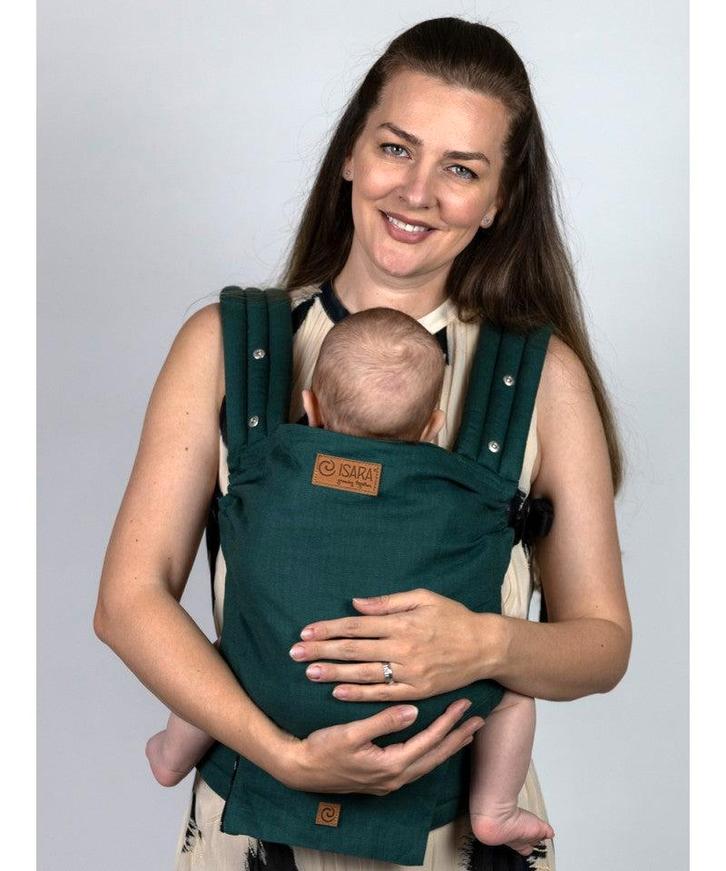 Isara - Elite Evergreen Linen - Ergonomische Draagzak, Kinderen en Baby's, Babydragers en Draagdoeken