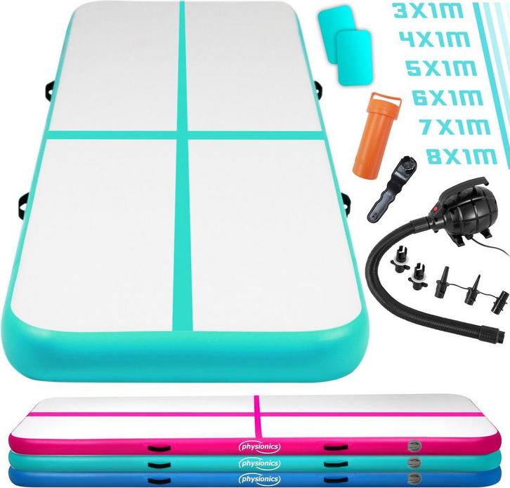 Opblaasbare PVC gym mat, 3 x 1 meter, met elektrische luchtp, Huis en Inrichting, Overige Huis en Inrichting, Nieuw, Verzenden