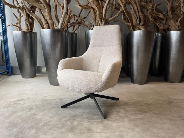 Veiling - Fauteuil Cone (set van 2) -Draaibaar- Boucle Beige, Huis en Inrichting, Fauteuils, Nieuw