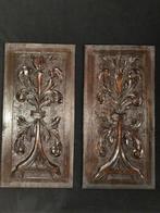 sculptuur, Coppia sculture legno boiserie - 45 cm - Hout