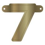 Banner letter 7 metallic goud | Nieuw! | Letterbanner, Hobby en Vrije tijd, Nieuw, Verzenden