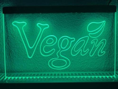 Vegan vega neon bord lamp LED verlichting reclame lichtbak, Huis en Inrichting, Lampen | Overige, Nieuw, Verzenden