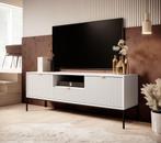 Meubella | TV-Meubel goud Wit 154cm hotel chique, Nieuw, 150 tot 200 cm, Overige materialen, Minder dan 100 cm