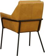 Cognac leren industriële design eetkamerstoel - Granada leer, Overige kleuren, Nieuw, Leer, Ophalen of Verzenden