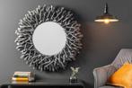 Handgemaakte teakhouten spiegel RIVERSIDE 80cm grijs, Huis en Inrichting, Woonaccessoires | Spiegels, Ophalen of Verzenden, Nieuw