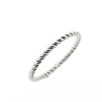 Witgouden gedraaide aanschuifring (gouden ring), Sieraden, Tassen en Uiterlijk, Ringen, Gebruikt, Overige kleuren, Ophalen of Verzenden