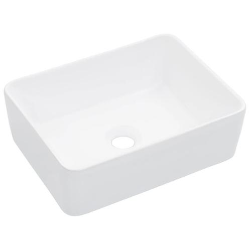 Wastafel Wit Keramiek - OP=OP - Stijlvolle Badkamer, Doe-het-zelf en Verbouw, Sanitair, Nieuw, Wastafel, Ophalen of Verzenden