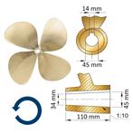 Bieden: Vetus Propeller 4-Blade Brass 23 x 19 Inch Right -, Watersport en Boten, Ophalen of Verzenden, Nieuw