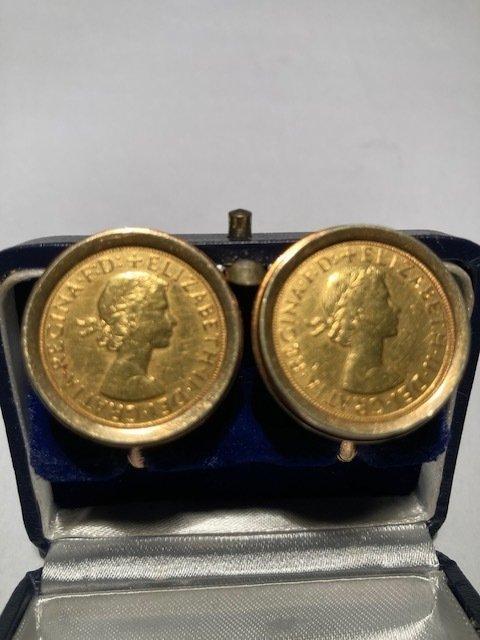 Manchetknopen - 22 karaat Geel goud, Sieraden, Tassen en Uiterlijk, Antieke sieraden