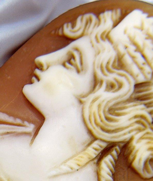 Koraal - Antico Cammeo van schelpen uit Torre del Greco voor, Antiek en Kunst, Curiosa en Brocante