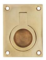 Intersteel Luikring recht 41mm x 31mm messing gelakt, Doe-het-zelf en Verbouw, Hang- en Sluitwerk, Verzenden, Nieuw