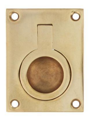 Intersteel Luikring recht 41mm x 31mm messing gelakt, Doe-het-zelf en Verbouw, Hang- en Sluitwerk, Verzenden