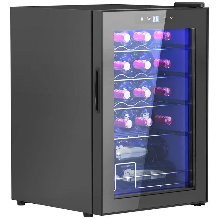 Wijnkoelkast 20 Flessen 53L 5-18 Compressor Drankkoelkast M, Huis en Inrichting, Woonaccessoires | Wijnrekken, Nieuw, Verzenden