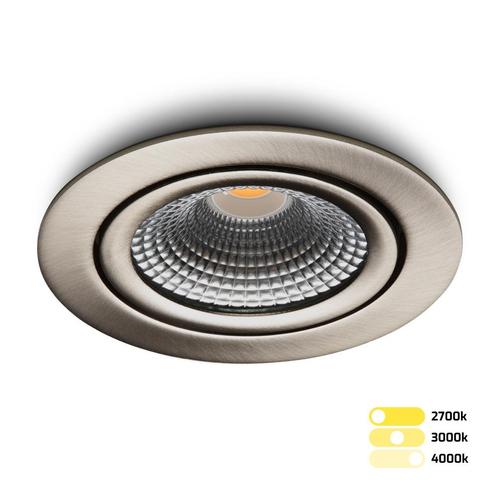 Ledisons LED-inbouwspot Vivaro RVS tri-color, Huis en Inrichting, Lampen | Spots