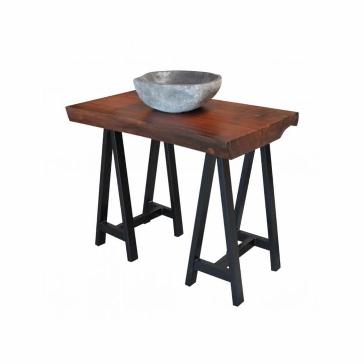 Vloerschagen Metaal 2 Stuks 40X30X74 Cm Zwart, Doe-het-zelf en Verbouw, Sanitair, Ophalen of Verzenden