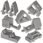 Speelbank Lilly, 8-delig, met slaapfunctie - 160 cm, grijs, Kinderen en Baby's, Verzenden, Nieuw