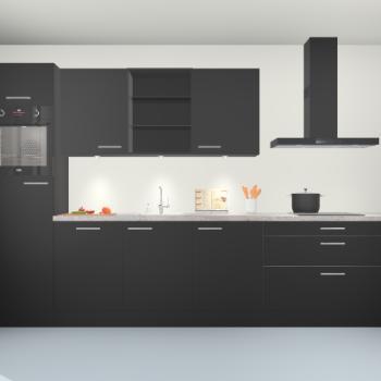 Zwarte keuken Marrakech 21820, Huis en Inrichting, Keuken | Complete keukens, Verzenden