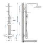 Opbouw Regendouche Set Boss & Wessing Lusso Thermostatisch, Doe-het-zelf en Verbouw, Sanitair, Ophalen of Verzenden, Nieuw