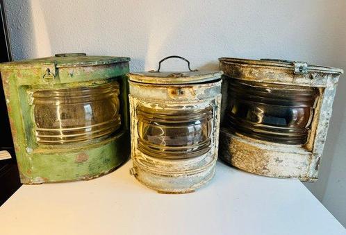 Lamp (3) - schip - IJzer, Kristal, Antiek en Kunst, Antiek | Wandborden en Tegels