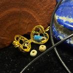 Oud-Egyptisch Faience Faience kraal in moderne ketting, Sieraden, Tassen en Uiterlijk, Antieke sieraden