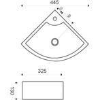 Wiesbaden Pallas - Hoekfontein - 44.5x32.5x13cm - Keramiek, Ophalen of Verzenden, Nieuw