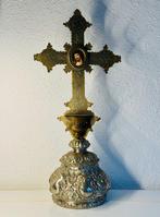 Antiek Kruis - Messing - 1850-1900 - Altaar, camafeo van, Antiek en Kunst