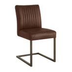 *WOONWINKEL* Tower Living Ferro Eetkamerstoel Industrieel Do, Huis en Inrichting, Stoelen, Verzenden, Nieuw, Bruin