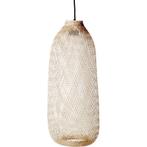 Bloomingville - hanglamp bamboe - beige - kap 65 cm - LED, Huis en Inrichting, Lampen | Hanglampen, Nieuw, Verzenden