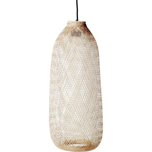 Bloomingville - hanglamp bamboe - beige - kap 65 cm - LED, Huis en Inrichting, Lampen | Hanglampen, Verzenden
