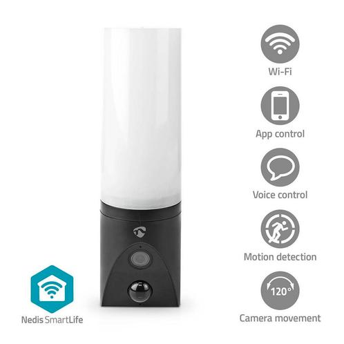 Beveiligingscamera buitencamera met lamp | Wifi / App / Accu, Audio, Tv en Foto, Videobewaking, Buitencamera, Nieuw, Ophalen of Verzenden
