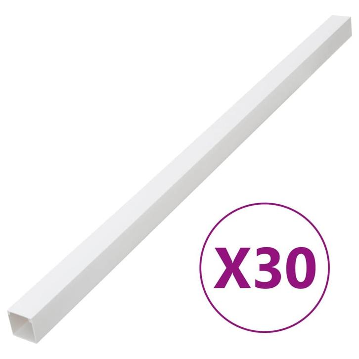 vidaXL Kabelgoot 60x40 mm 30 m PVC, Doe-het-zelf en Verbouw, Elektra en Kabels, Nieuw, Verzenden
