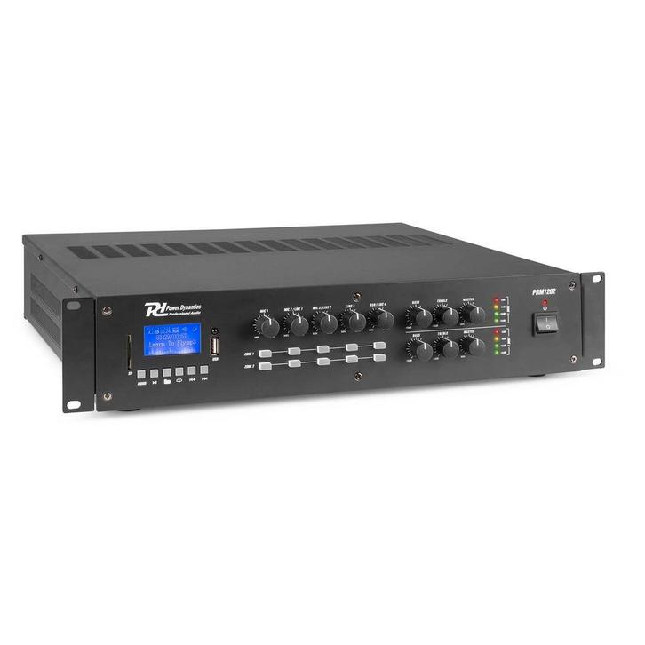 Retourdeal - Power Dynamics PRM1202 - 2-zone 100V versterker, Audio, Tv en Foto, Versterkers en Receivers, Zo goed als nieuw, Verzenden