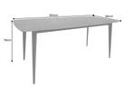 Moderne eettafel MILANO 180cm antraciet keramiek zwarte, Huis en Inrichting, Tafels | Eettafels, Ophalen of Verzenden, Nieuw