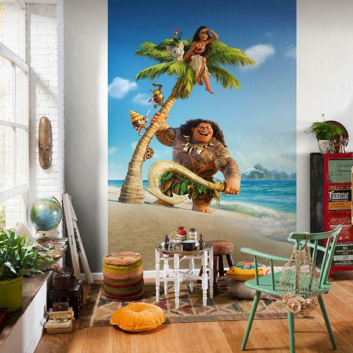 Vaiana behang Maui, Moana, Vlies behang, Muurdeco4kids, Kinderen en Baby's, Kinderkamer | Inrichting en Decoratie, Wanddecoratie