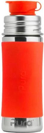 Pura sportfles 325 ml inclusief oranje sleeve, Verzenden