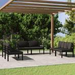 vidaXL 6-delige Loungeset met kussens aluminium, Verzenden, Nieuw, Aluminium, Loungeset